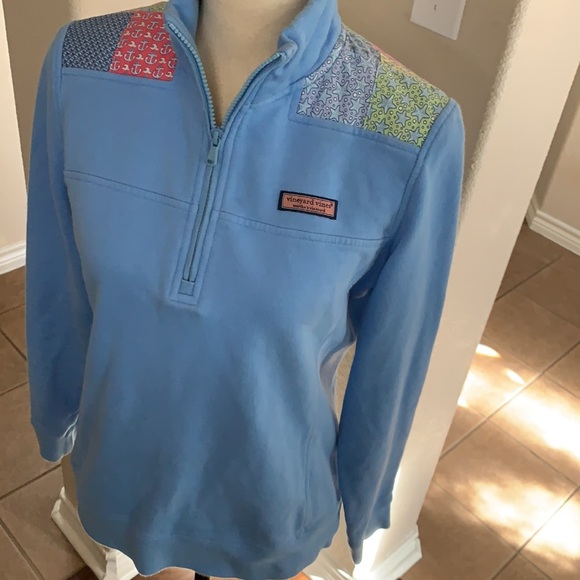 Vineyard Vines blue zip up pullover - Picture 5 of 17
